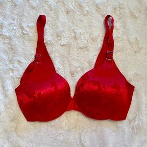 Red padded bra